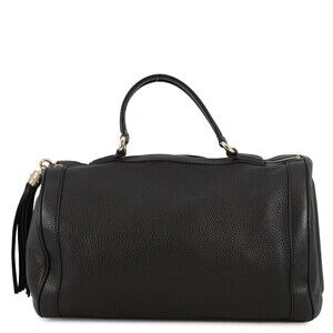 Gucci Soho Interlocking GG Boston Bag Leather Black
